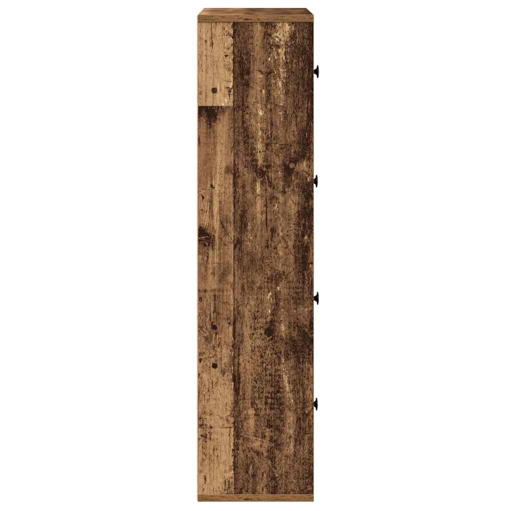 Bokhylle gammelt tre 60x24x101,5 cm konstruert tre