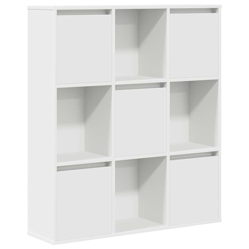 Bokhylle hvit 89x24x101,5 cm konstruert tre