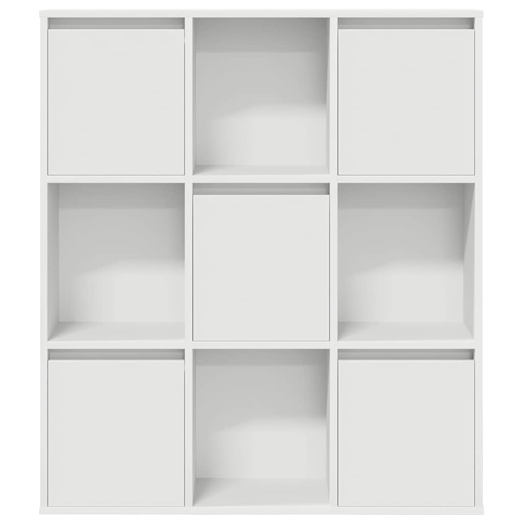 Bokhylle hvit 89x24x101,5 cm konstruert tre