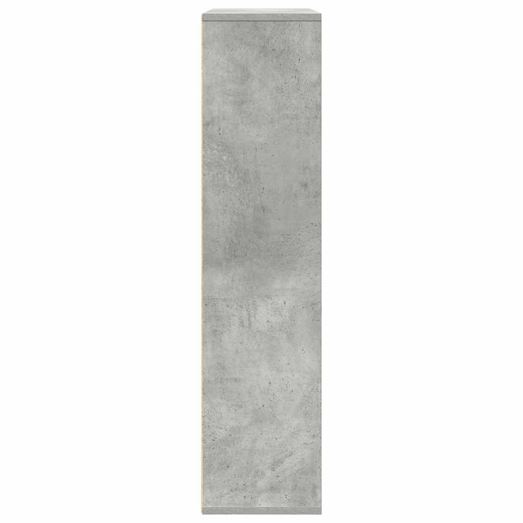 Bokhylle betonggrå 89x24x101,5 cm konstruert tre