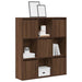 Bokhylle brun eik 89x24x101,5 cm konstruert tre