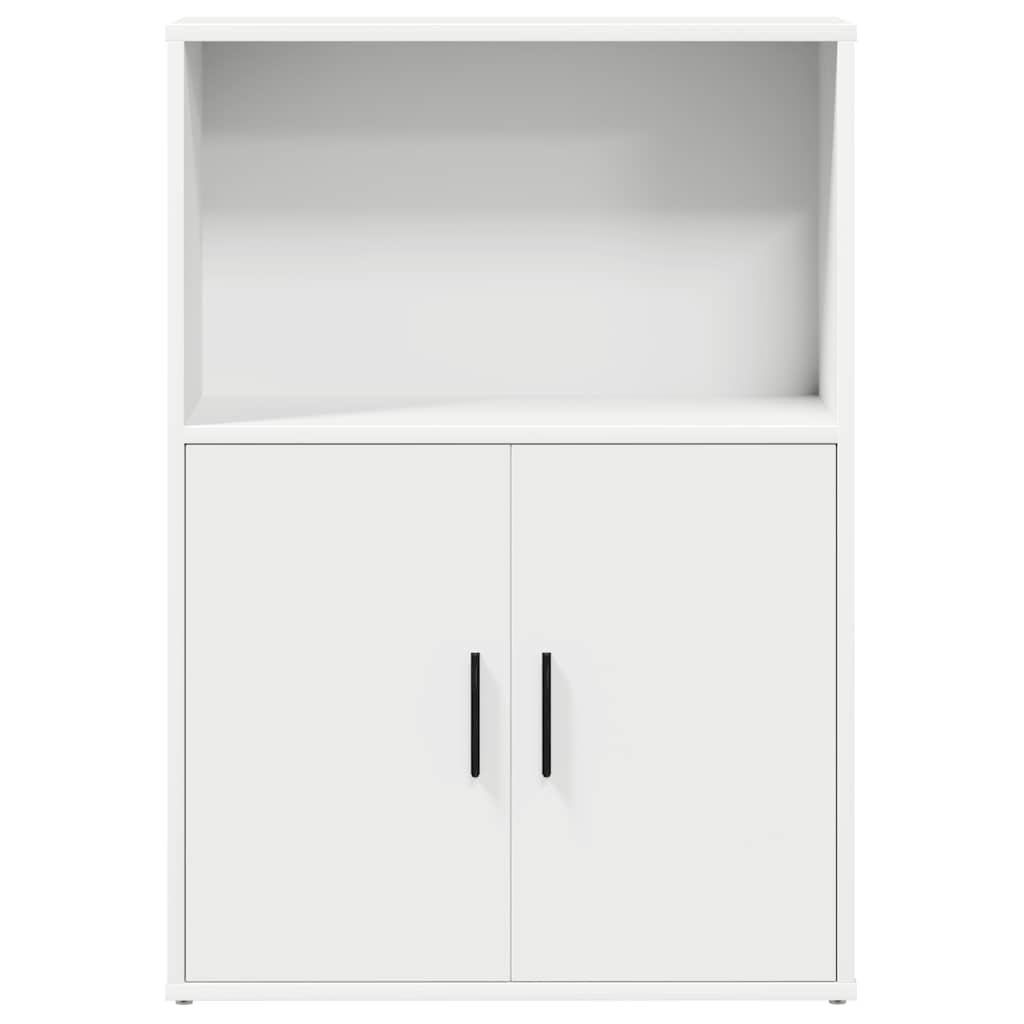 Bokhylle hvit 60x24x85 cm konstruert tre