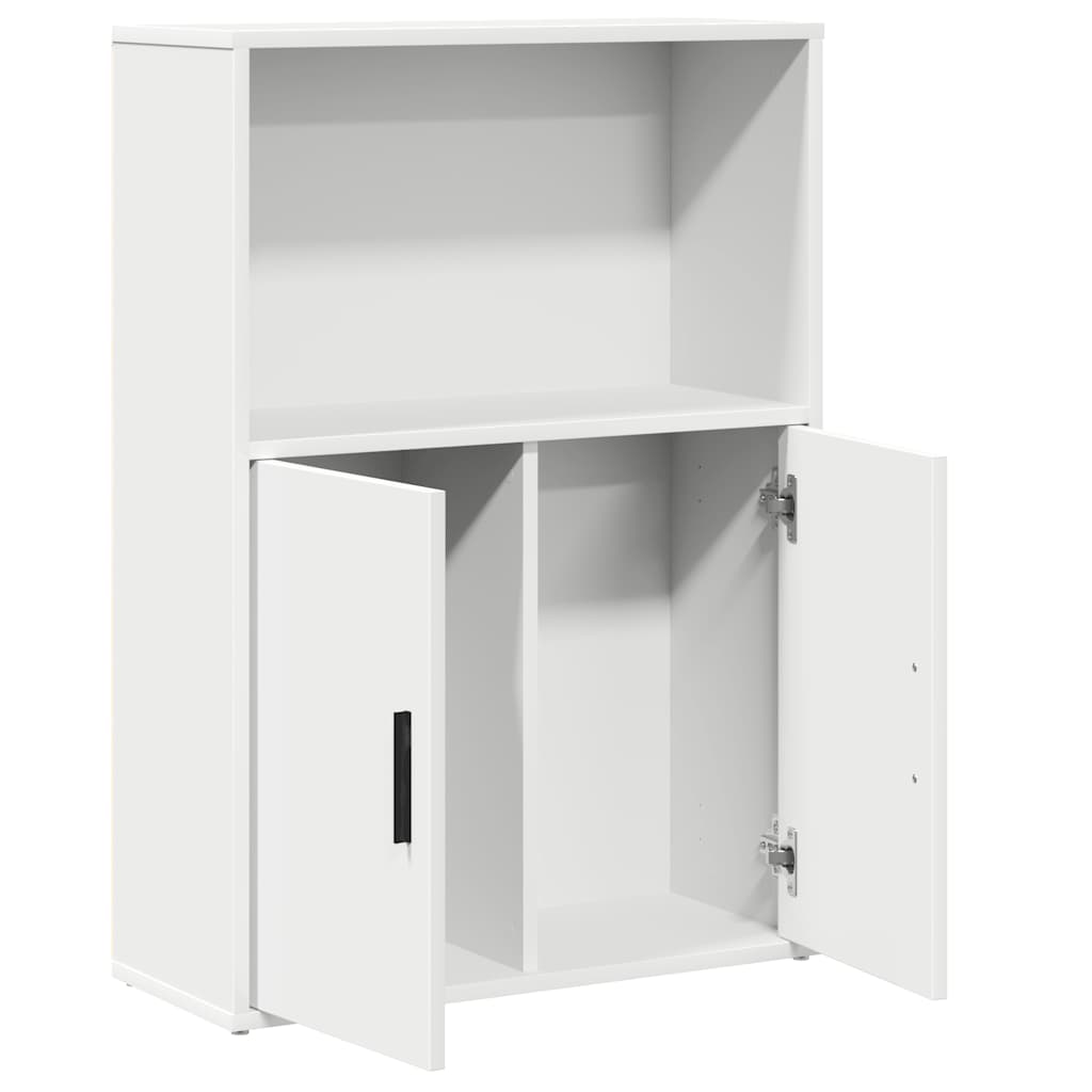 Bokhylle hvit 60x24x85 cm konstruert tre