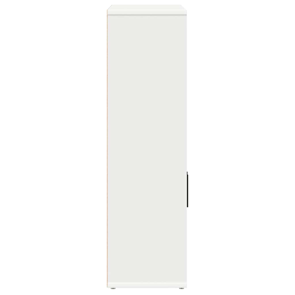 Bokhylle hvit 60x24x85 cm konstruert tre