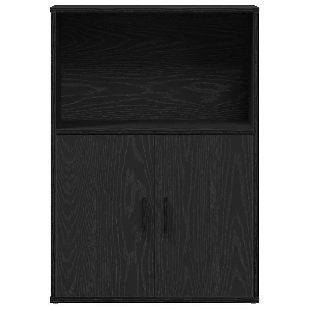 Bokhylle svart eik 60x24x85 cm konstruert tre
