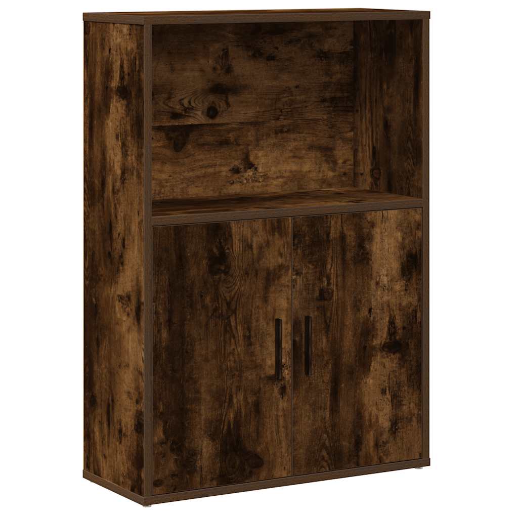 Bokhylle røkt eik 60x24x85 cm konstruert tre