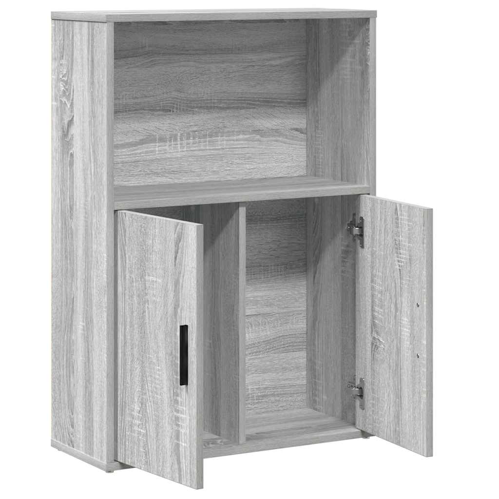 Bokhylle grå sonoma 60x24x85 cm konstruert tre