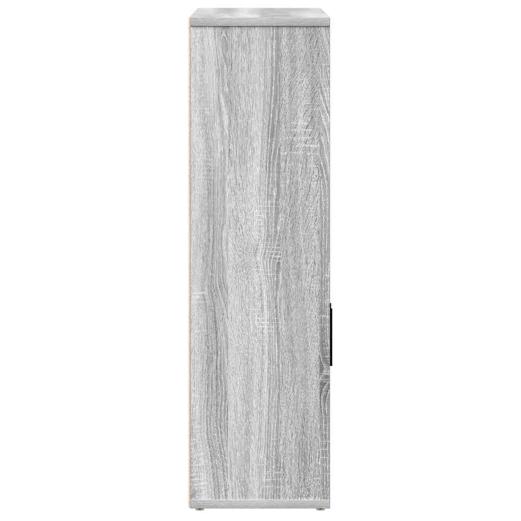 Bokhylle grå sonoma 60x24x85 cm konstruert tre