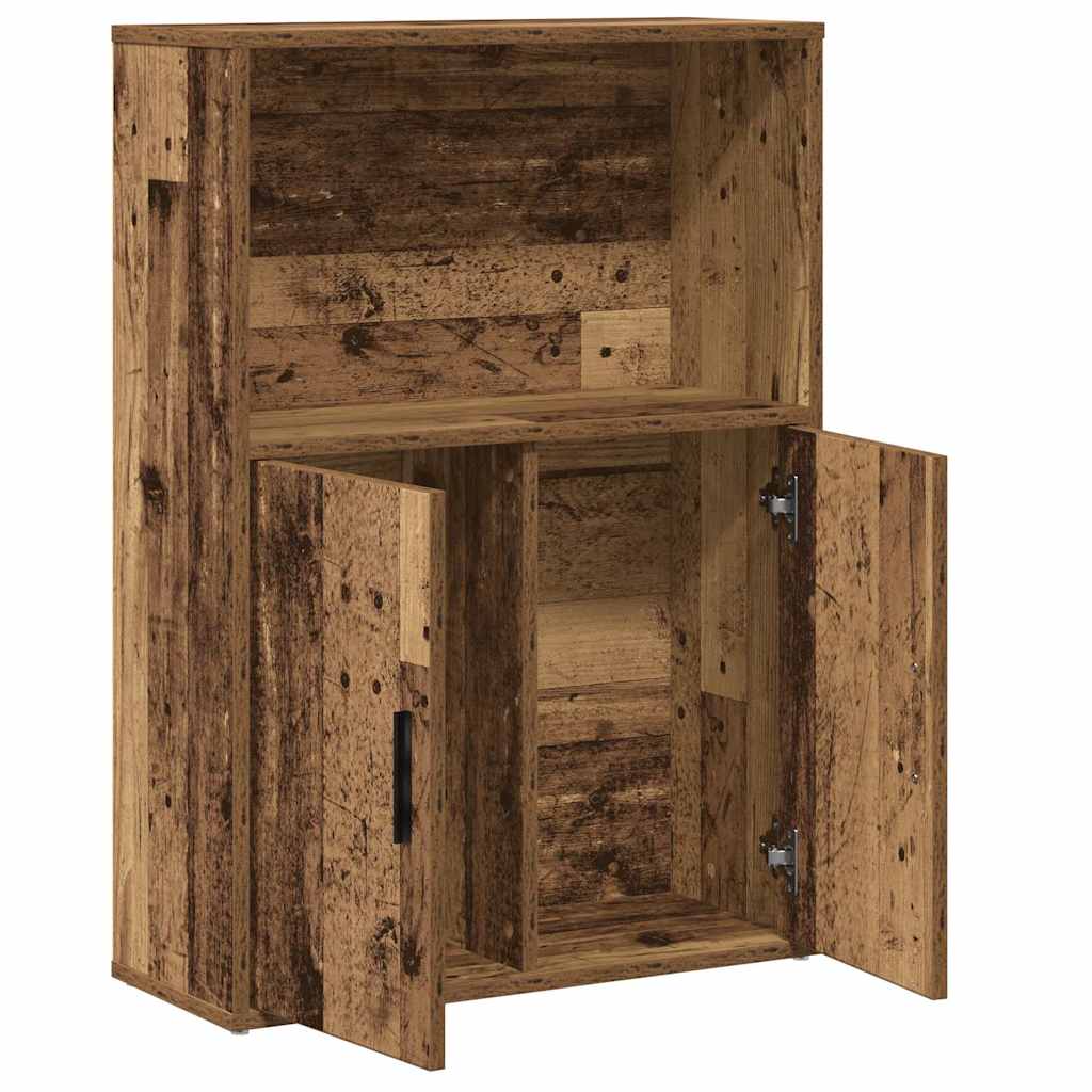 Bokhylle gammelt tre 60x24x85 cm konstruert tre