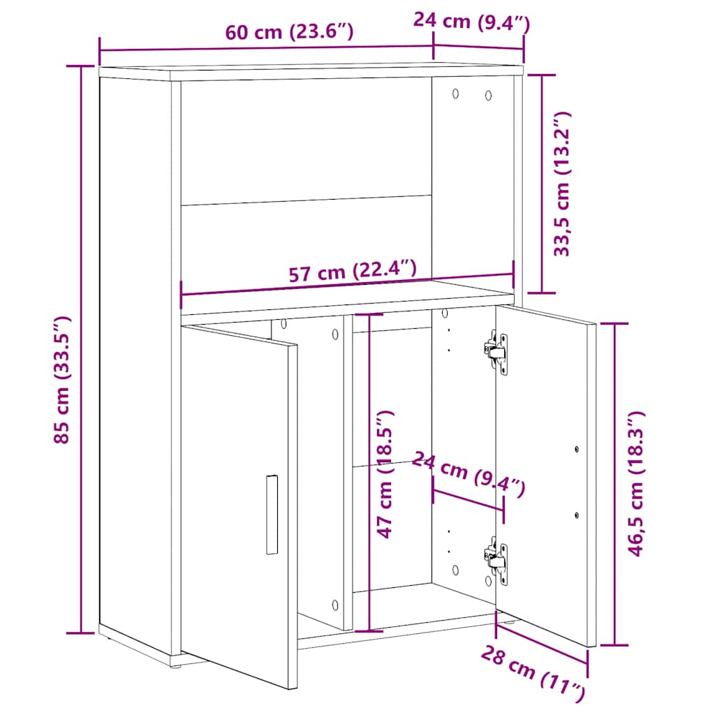 Bokhylle gammelt tre 60x24x85 cm konstruert tre