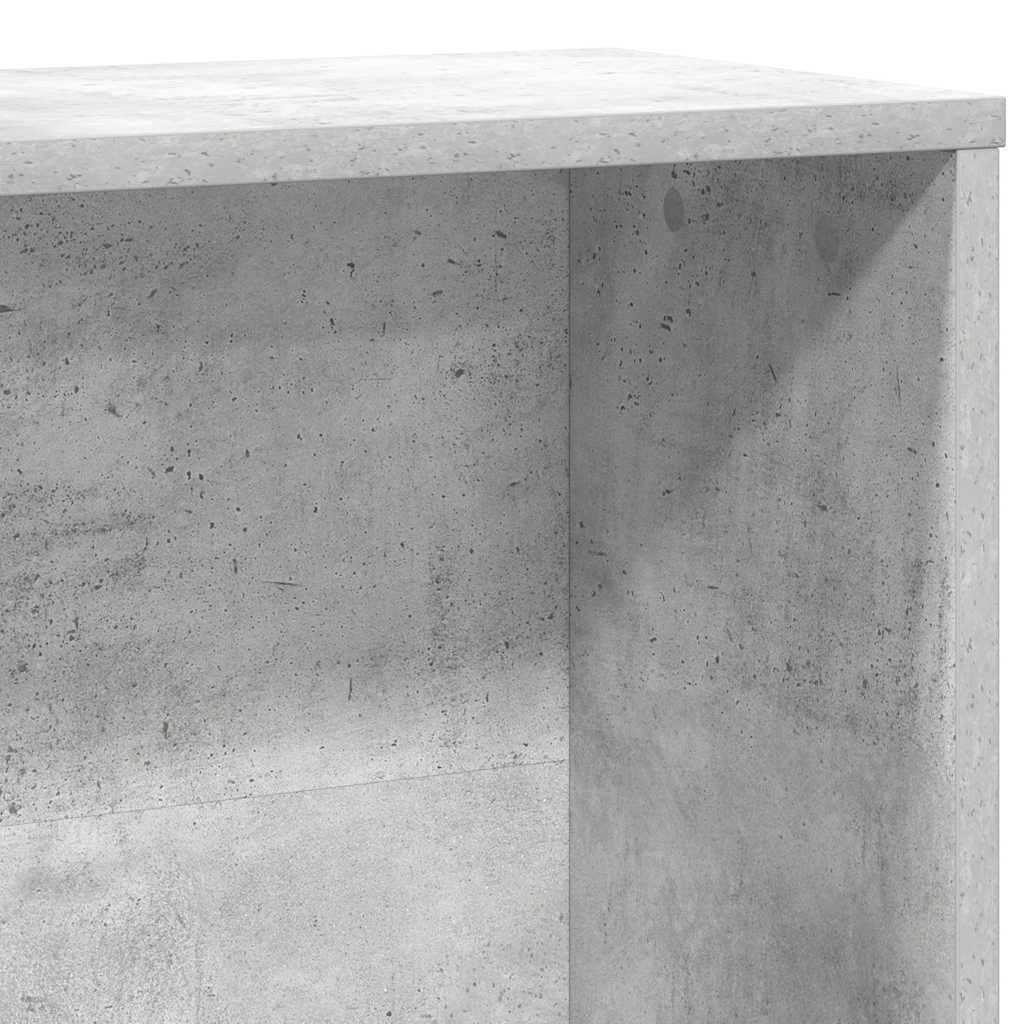 Bokhylle betonggrå 60x24x120 cm konstruert tre