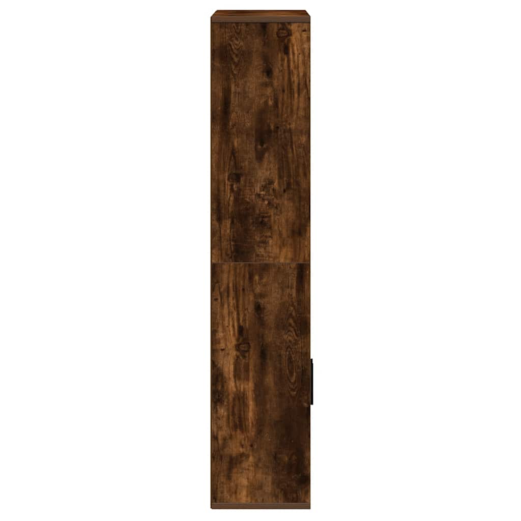 Bokhylle røkt eik 60x24x120 cm konstruert tre