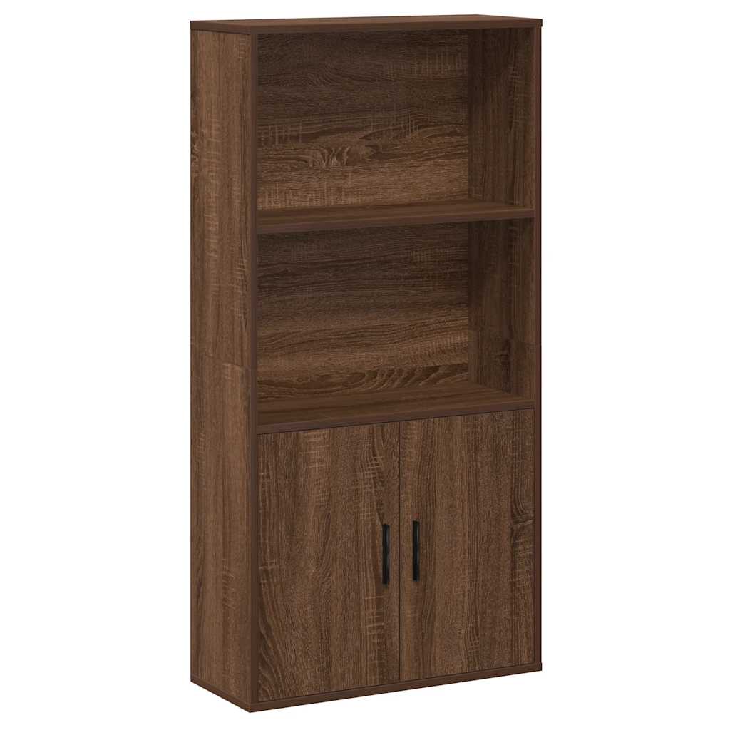 Bokhylle brun eik 60x24x120 cm konstruert tre