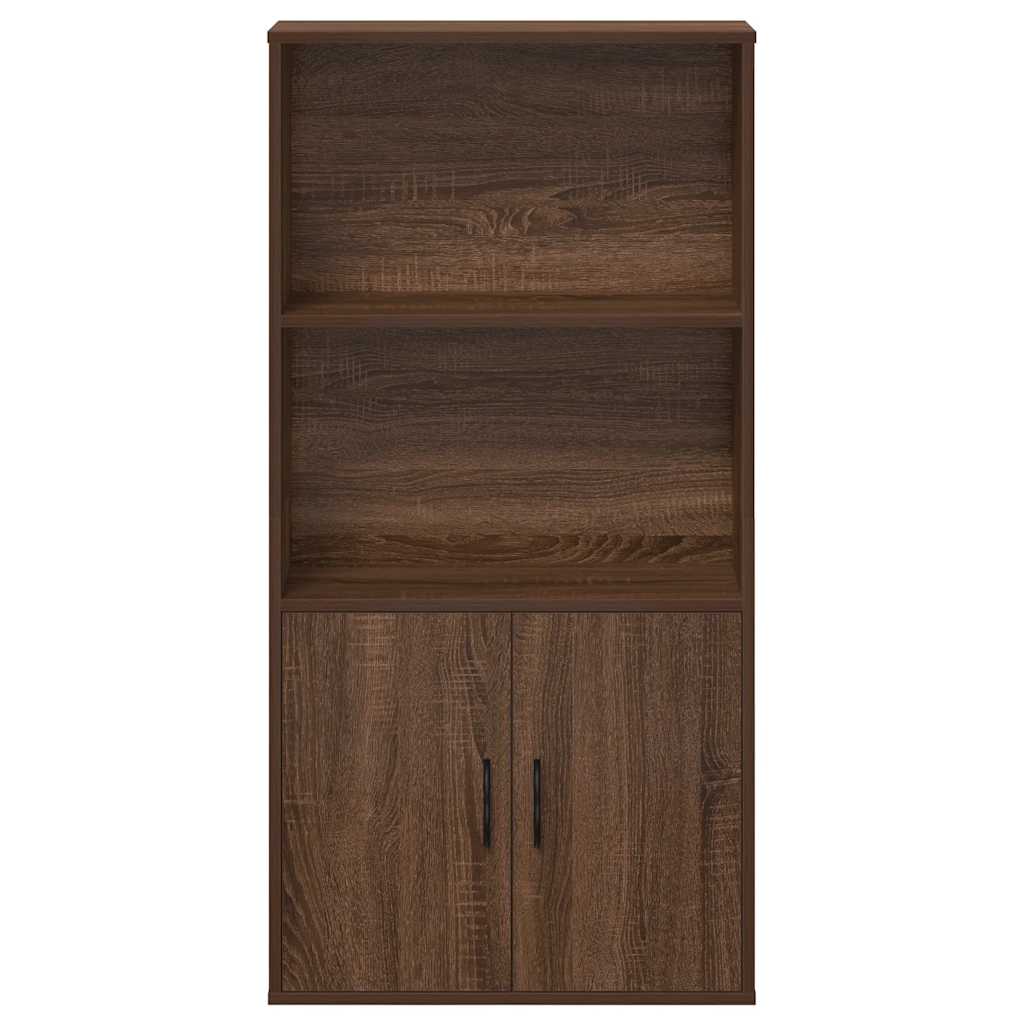 Bokhylle brun eik 60x24x120 cm konstruert tre