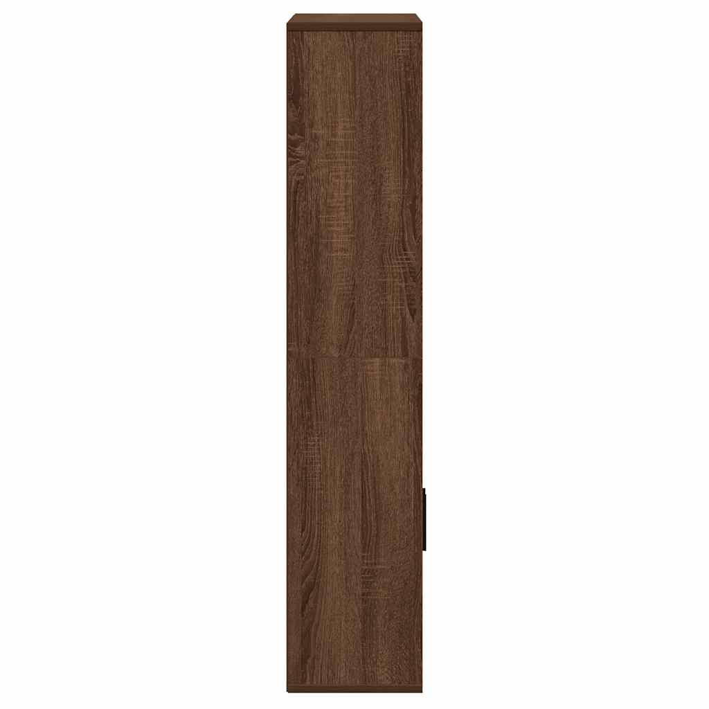 Bokhylle brun eik 60x24x120 cm konstruert tre