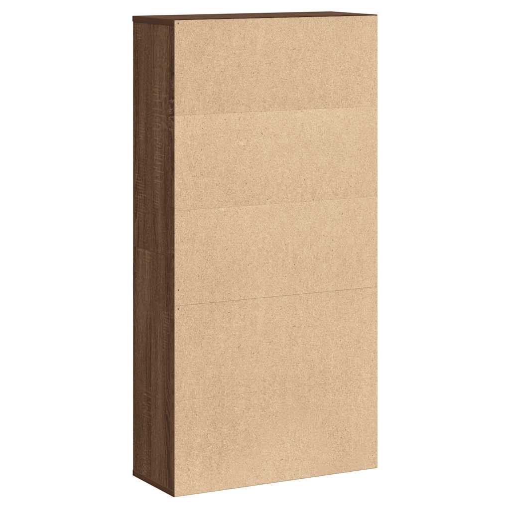 Bokhylle brun eik 60x24x120 cm konstruert tre