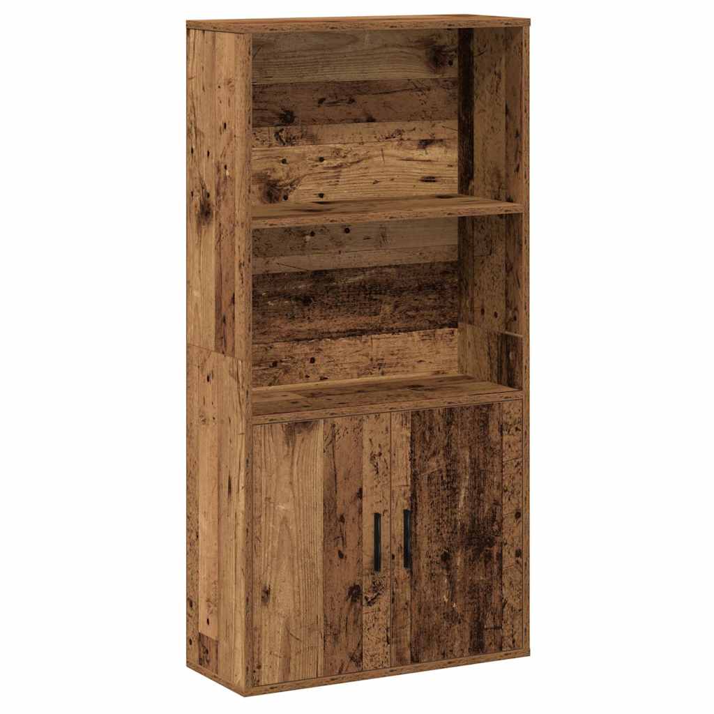 Bokhylle gammelt tre 60x24x120 cm konstruert tre