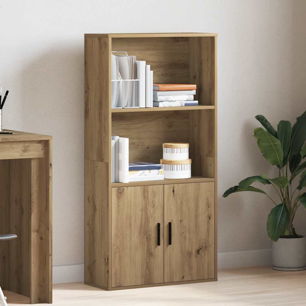 Bokhylle artisan eik 60x24x120 cm konstruert tre