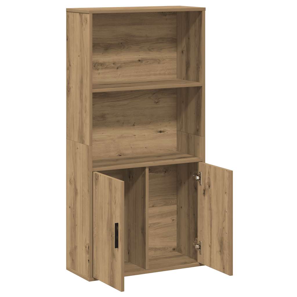 Bokhylle artisan eik 60x24x120 cm konstruert tre