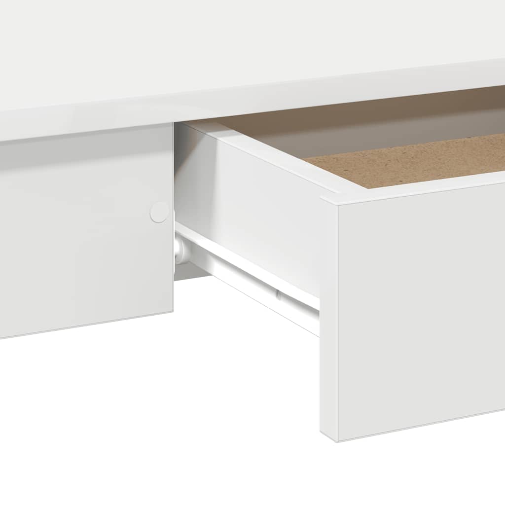 Skrivebord hvit 100x45x75 cm konstruert tre