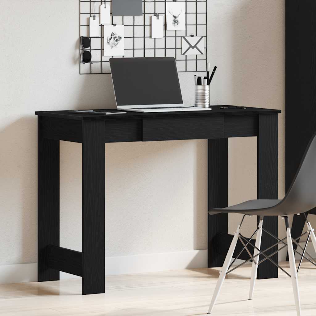 Skrivebord svart 100x45x75 cm konstruert tre