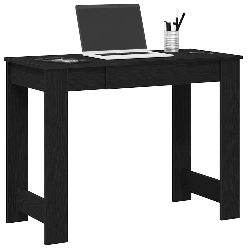 Skrivebord svart 100x45x75 cm konstruert tre