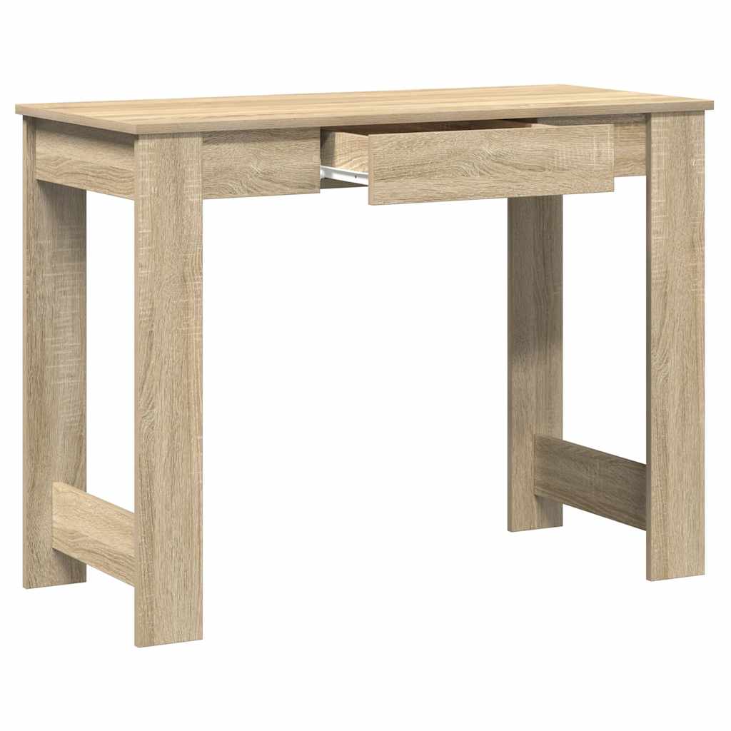 Skrivebord sonoma eik 100x45x75 cm konstruert tre