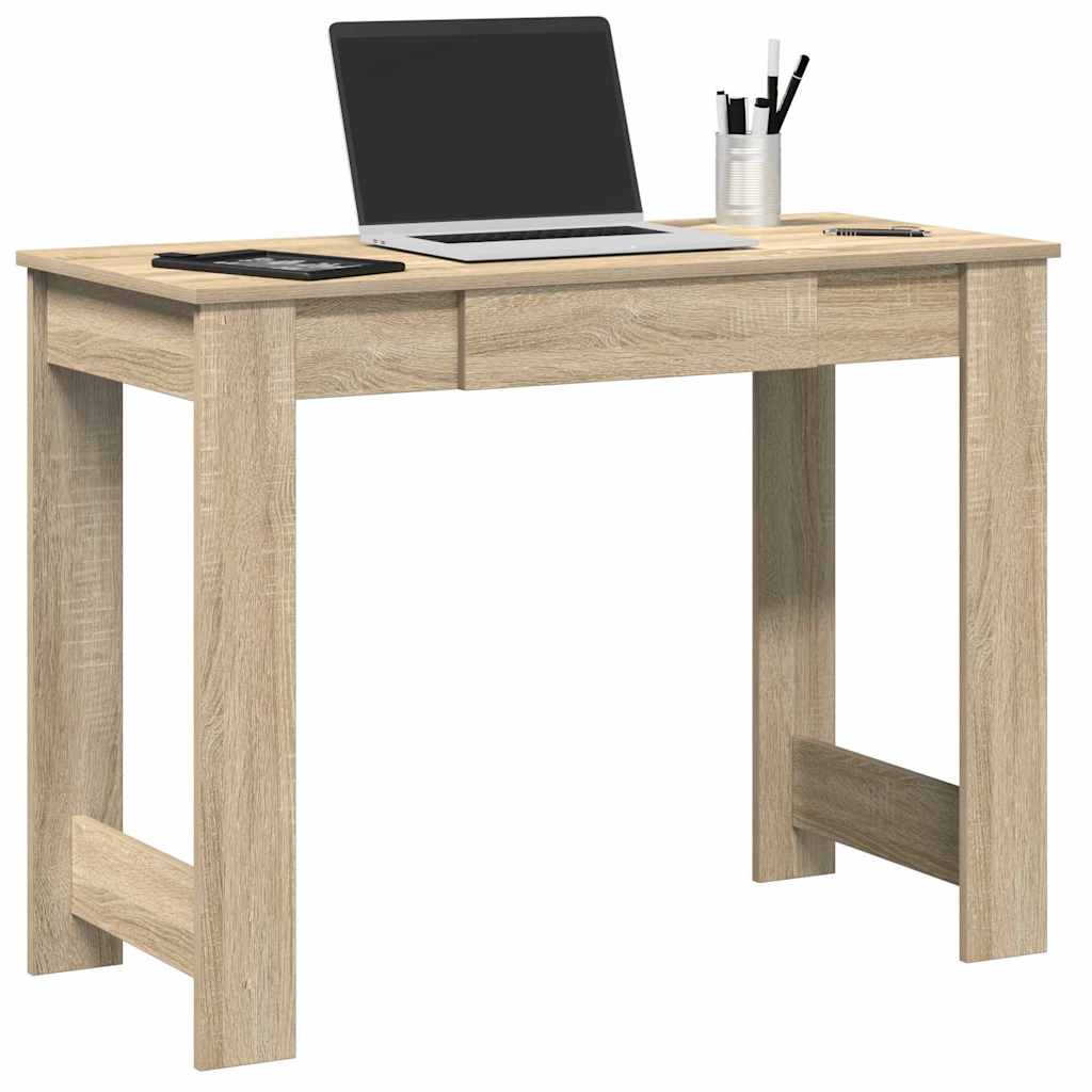 Skrivebord sonoma eik 100x45x75 cm konstruert tre