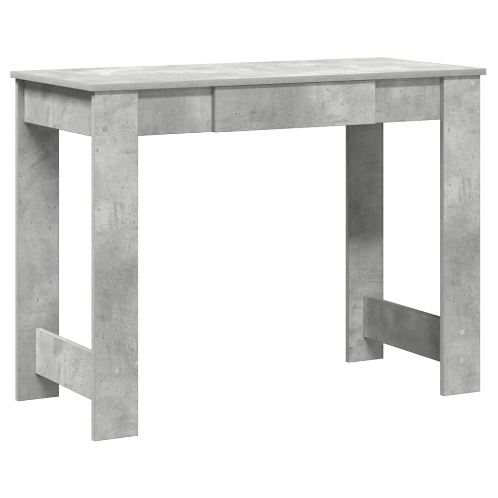 Skrivebord betonggrå 100x45x75 cm konstruert tre