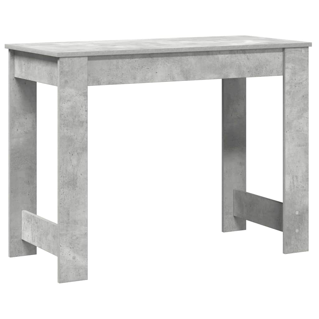 Skrivebord betonggrå 100x45x75 cm konstruert tre