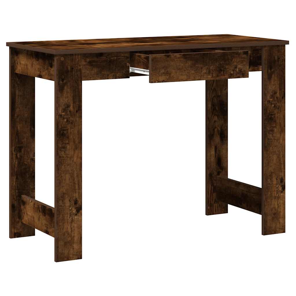 Skrivebord røkt eik 100x45x75 cm konstruert tre