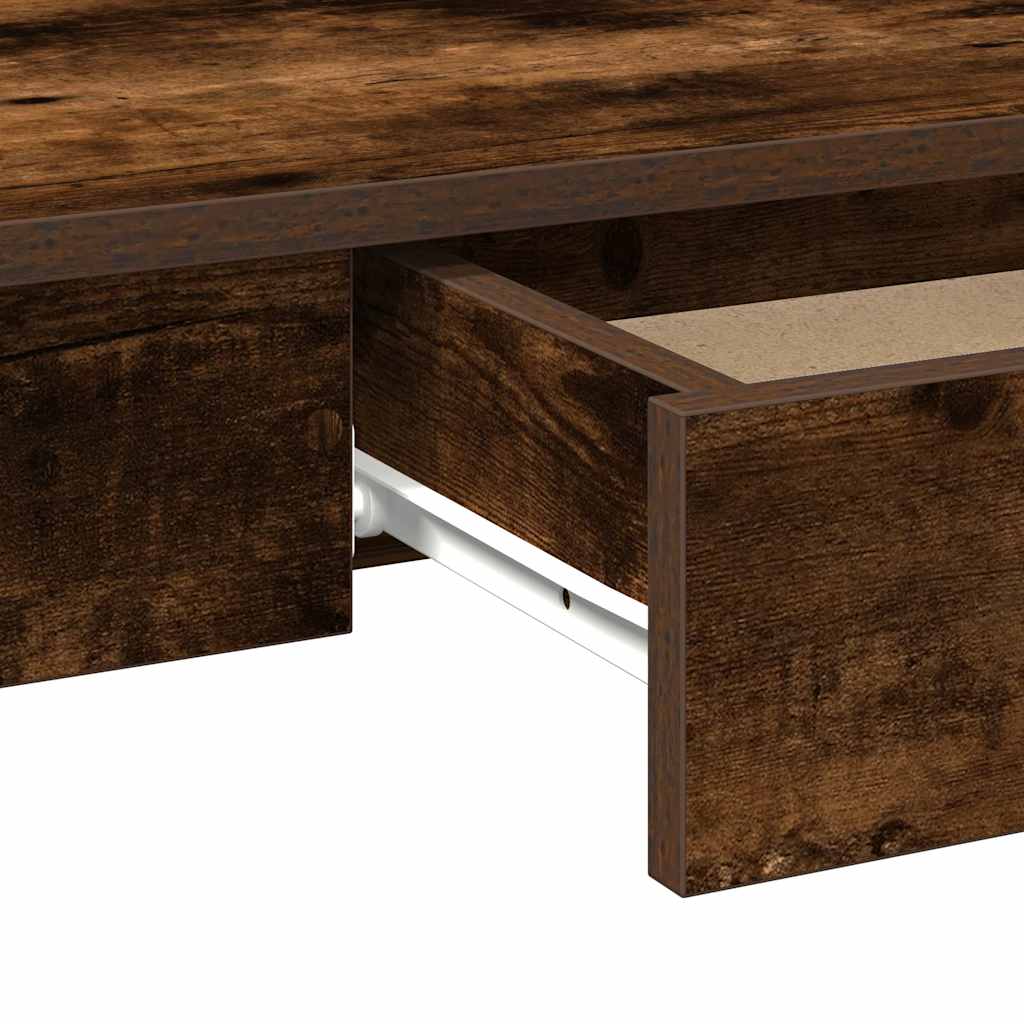 Skrivebord røkt eik 100x45x75 cm konstruert tre