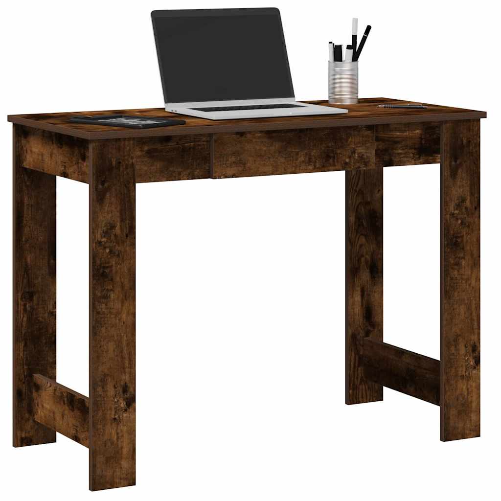 Skrivebord røkt eik 100x45x75 cm konstruert tre