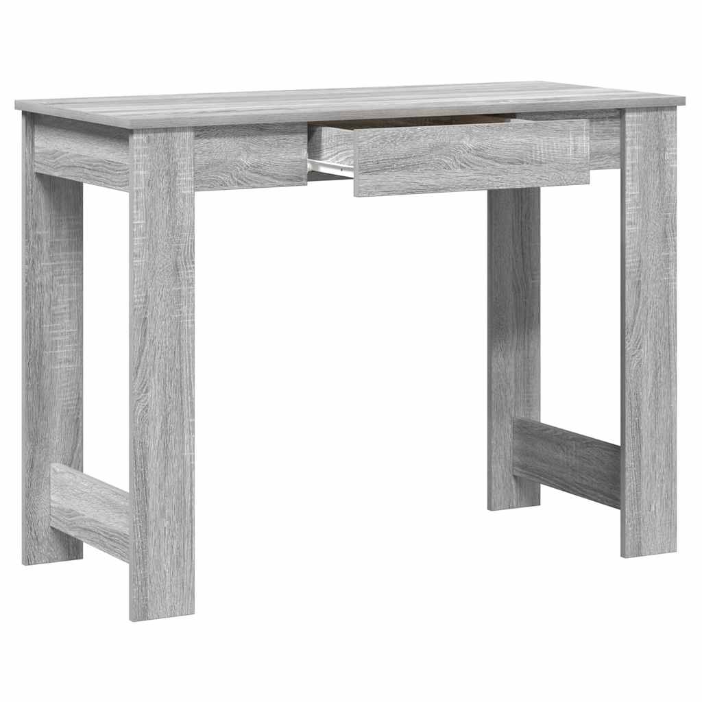 Skrivebord grå sonoma 100x45x75 cm konstruert tre