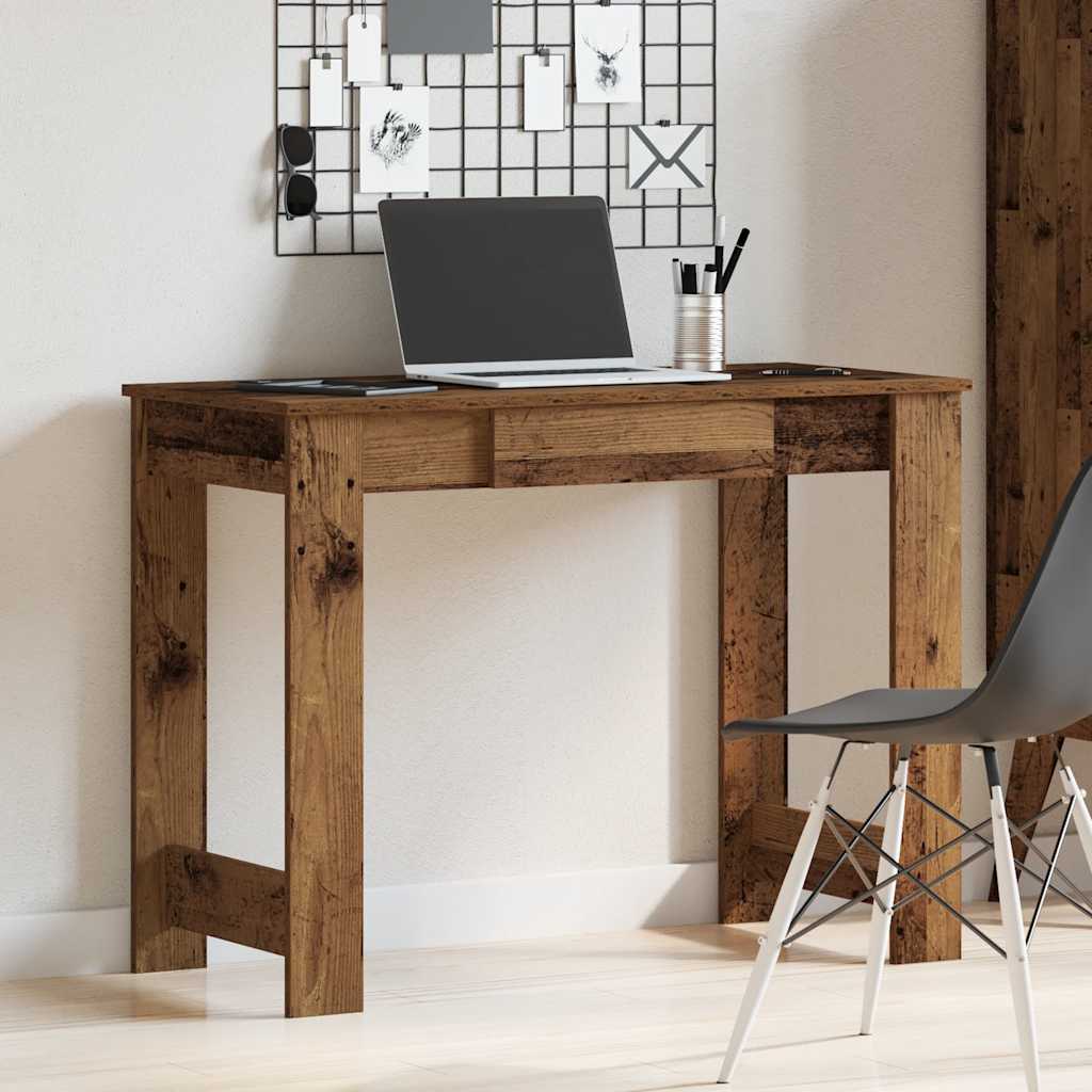Skrivebord gammelt tre 100x45x75 cm konstruert tre vidaXL