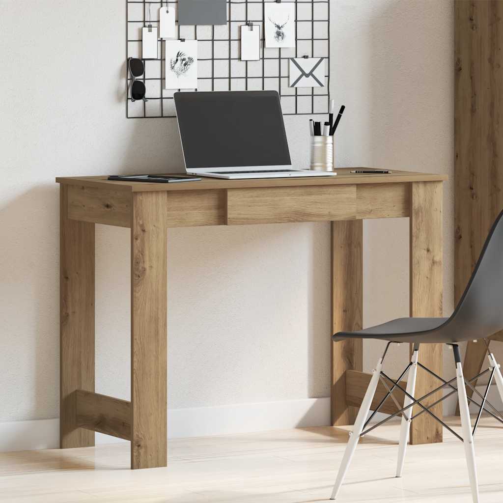 Skrivebord artisan eik 100x45x75 cm konstruert tre vidaXL