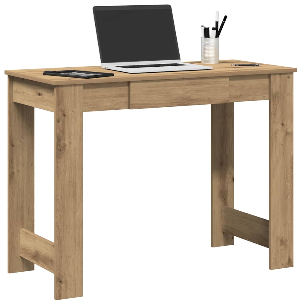 Skrivebord artisan eik 100x45x75 cm konstruert tre vidaXL