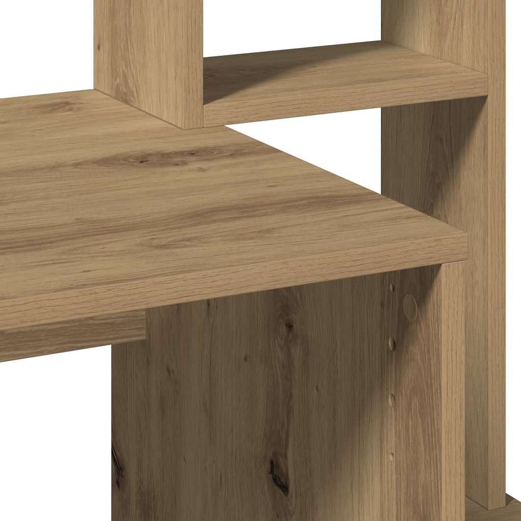 Skrivebord med hyller artisan eik 100x45x140 cm konstruert tre