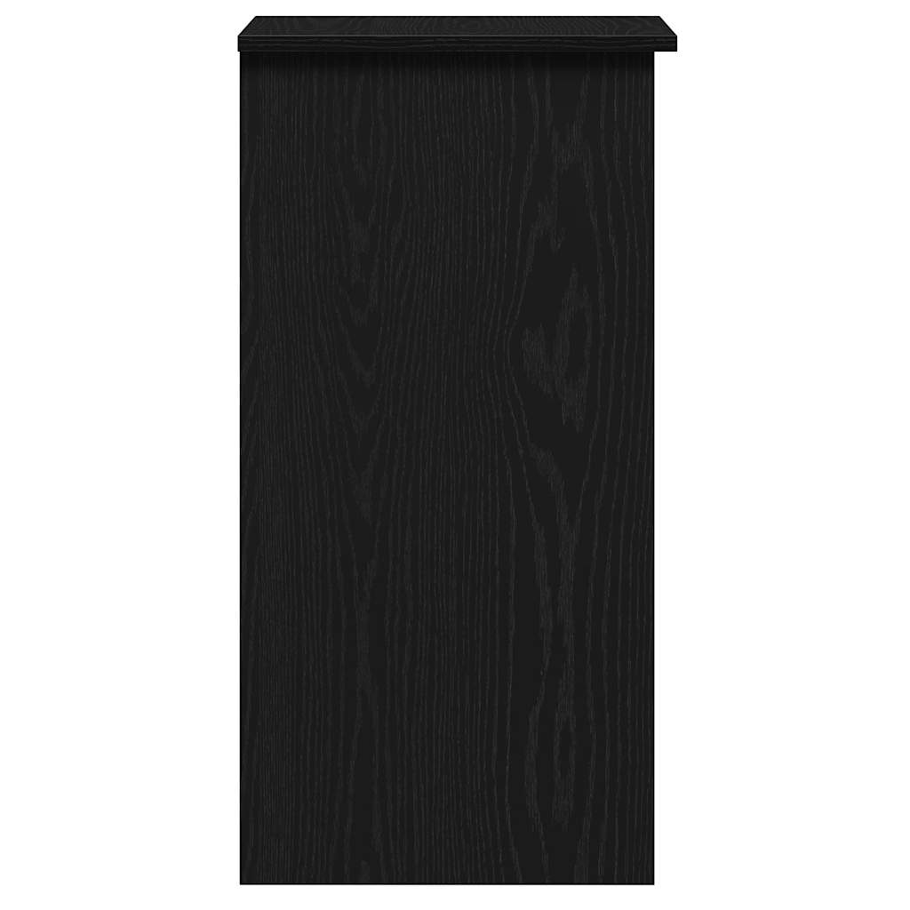 Skrivebord med hyller svart 84x40x78 cm konstruert tre