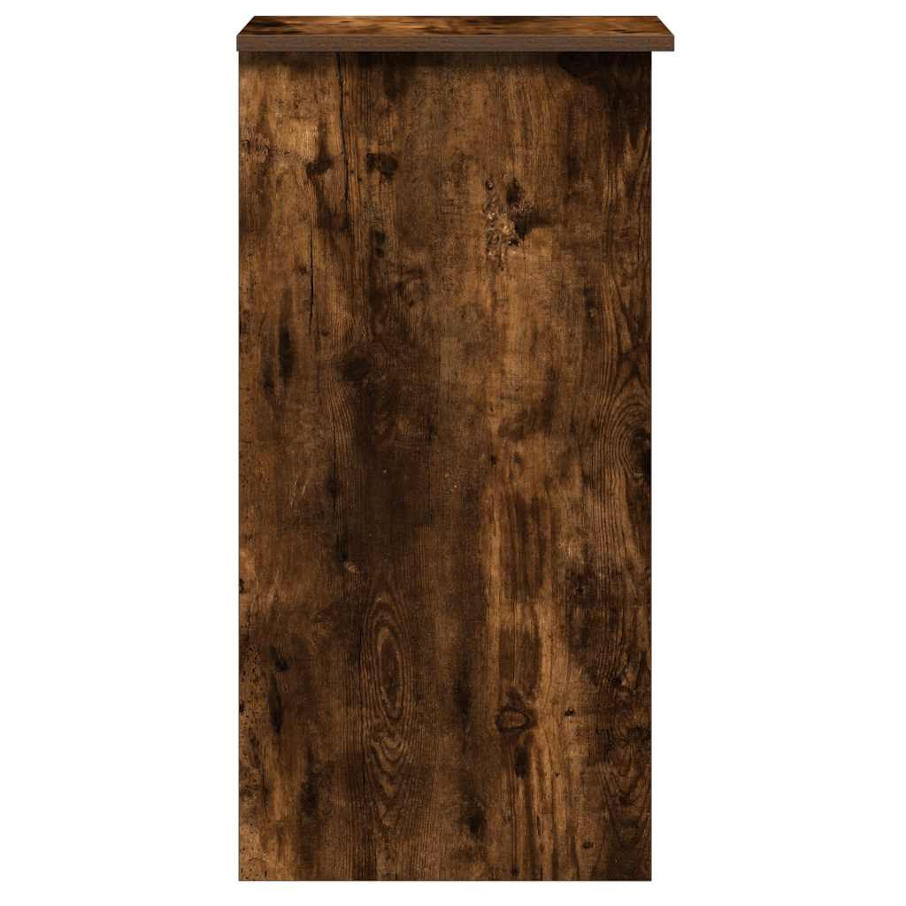 Skrivebord med hyller røkt eik 84x40x78 cm konstruert tre