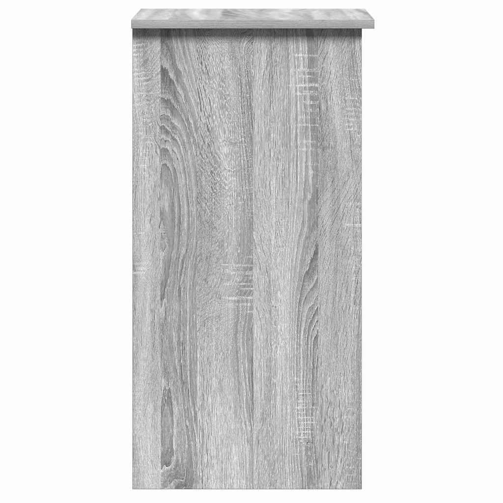 Skrivebord med hyller grå sonoma 84x40x78 cm konstruert tre