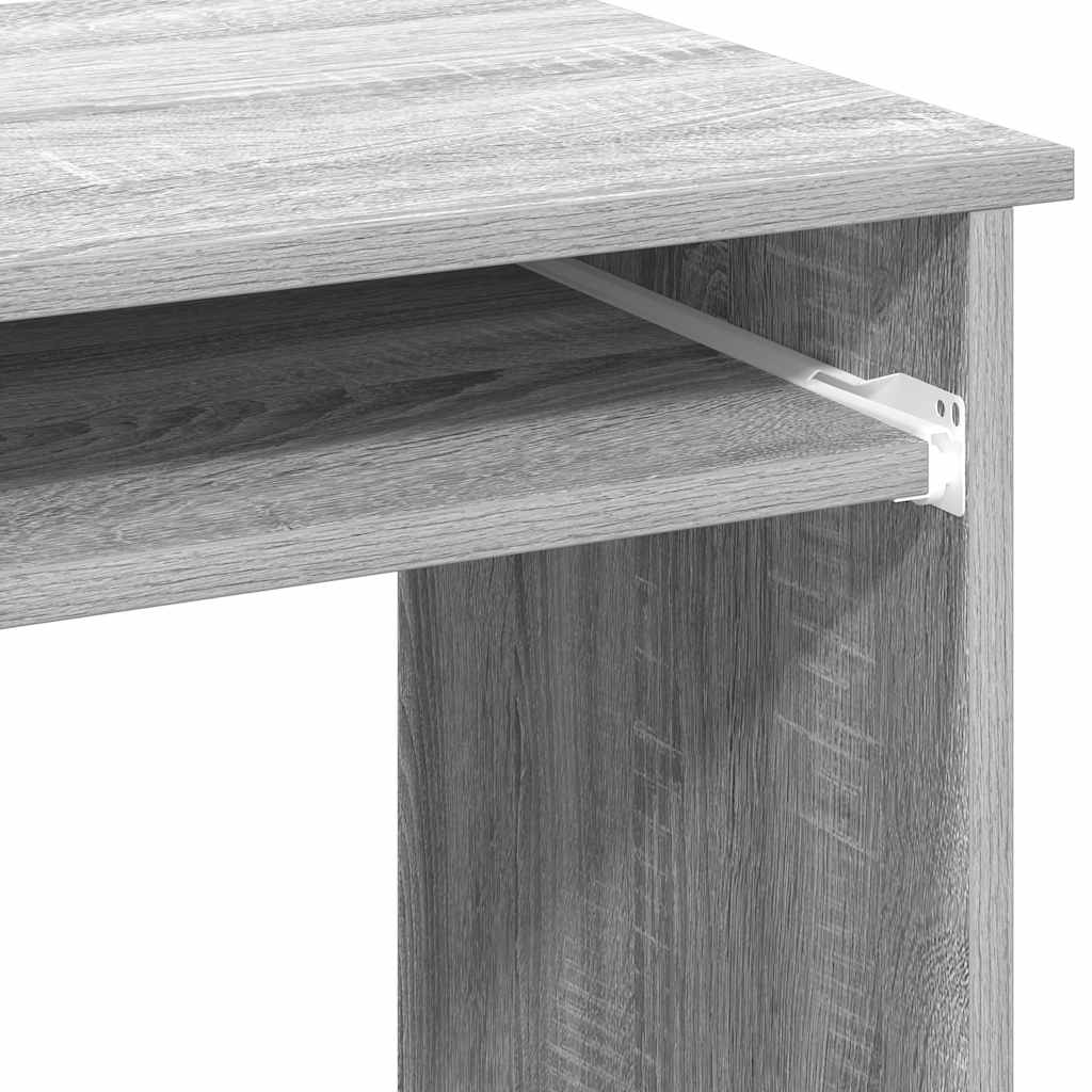 Skrivebord med hyller grå sonoma 84x40x78 cm konstruert tre