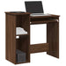 Skrivebord med hyller brun eik 84x40x78 cm konstruert tre