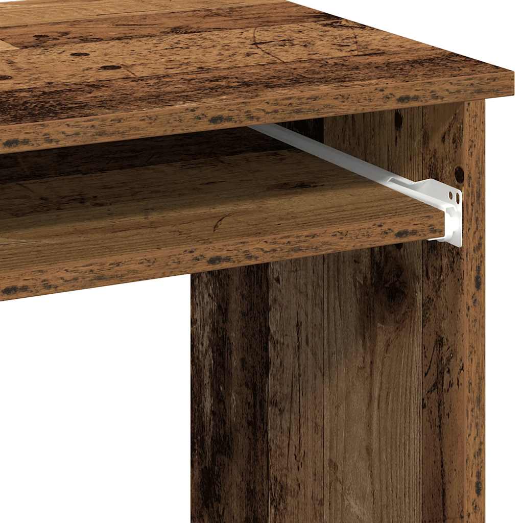 Skrivebord med hyller gammelt tre 84x40x78 cm konstruert tre