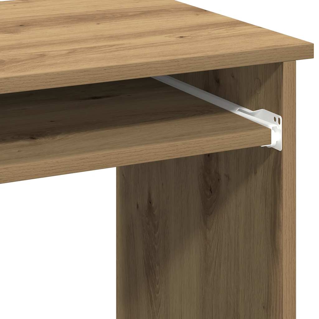 Skrivebord med hyller artisan eik 84x40x78 cm konstruert tre