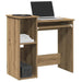 Skrivebord med hyller artisan eik 84x40x78 cm konstruert tre