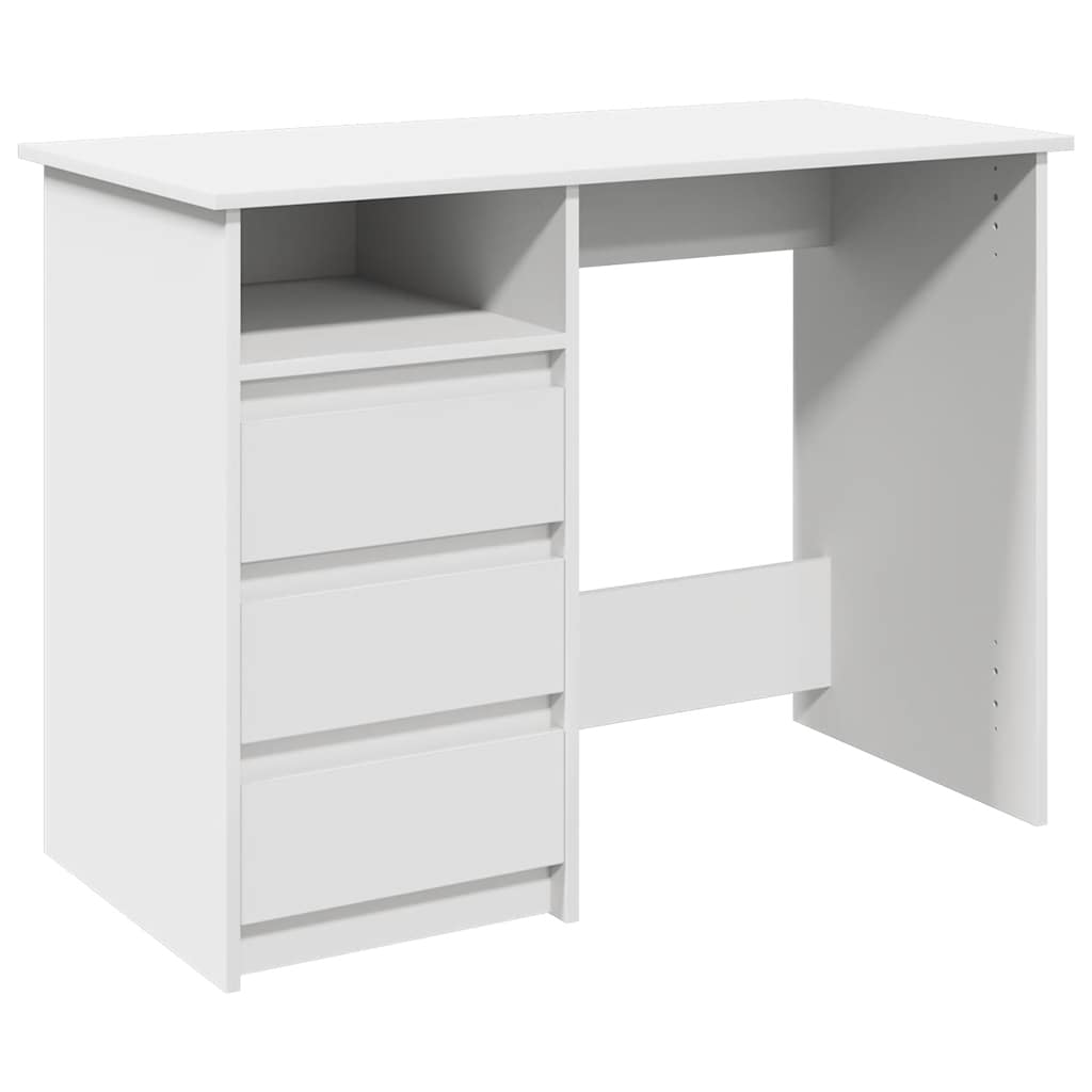 Skrivebord hvit 102x50x75 cm konstruert tre vidaXL
