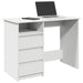 Skrivebord hvit 102x50x75 cm konstruert tre vidaXL