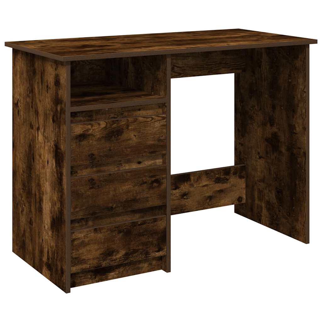 Skrivebord røkt eik 102x50x75 cm konstruert tre