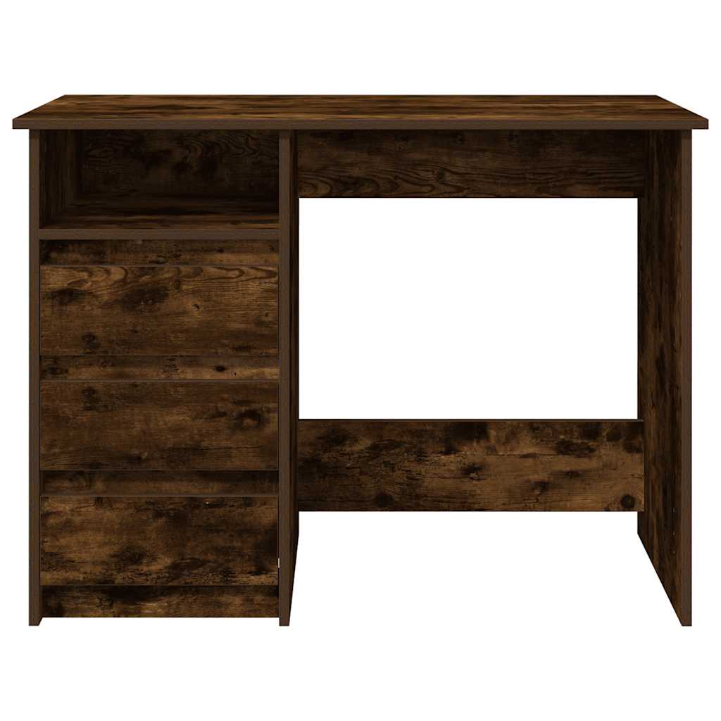 Skrivebord røkt eik 102x50x75 cm konstruert tre